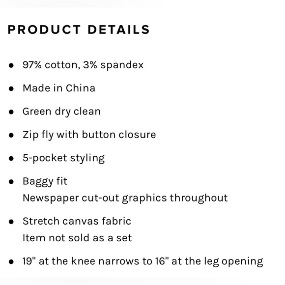 Brand New Miaou Fargo Pants, Size XS - Picture 10 of 10